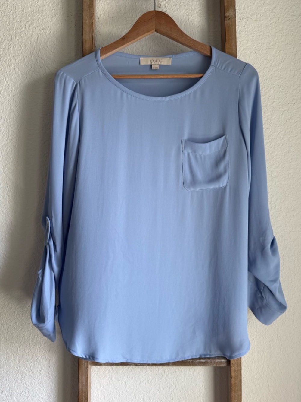 Ann Taylor LOFT Periwinkle Long Sleeve Blouse Sz: Small